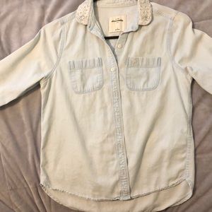 Kids button down long sleeve shirt
